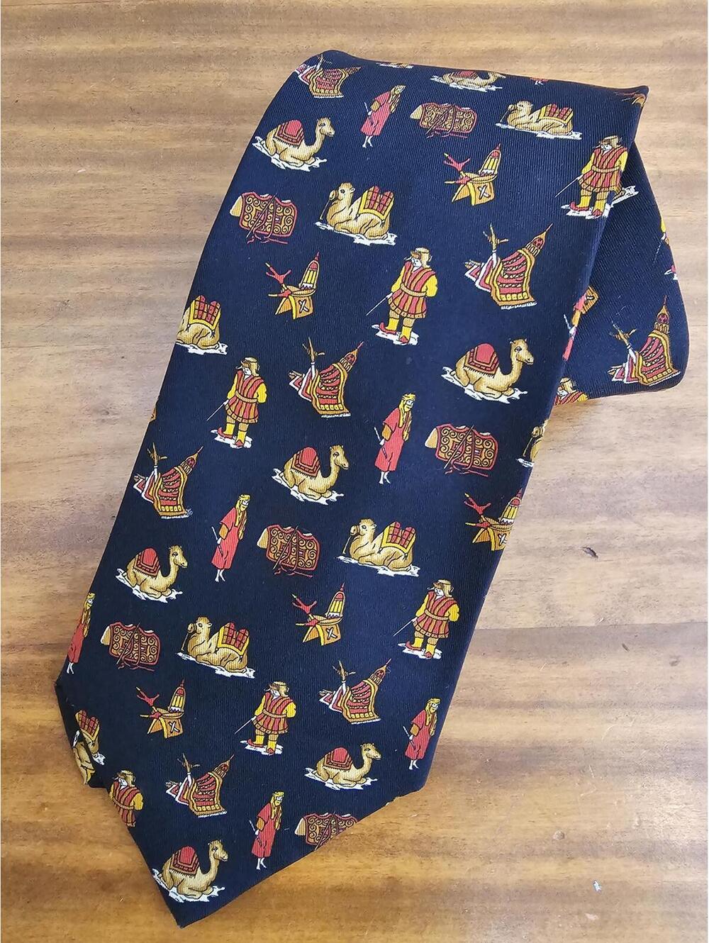 Salvatore Ferragamo Tie Black Mens 58" x 4" Silk